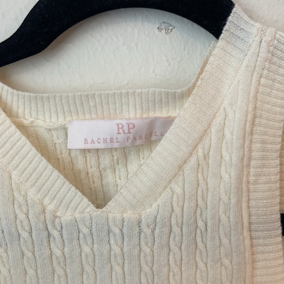 NWT Rachel Parcell Ivory Cable Tank - Picture 2 of 6